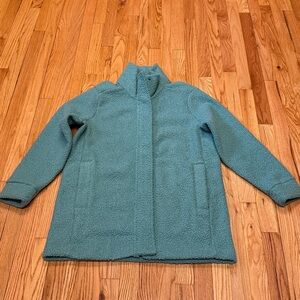 Lands' End Women's Boucle Fleece Coat, Size LARGE 14 - 16